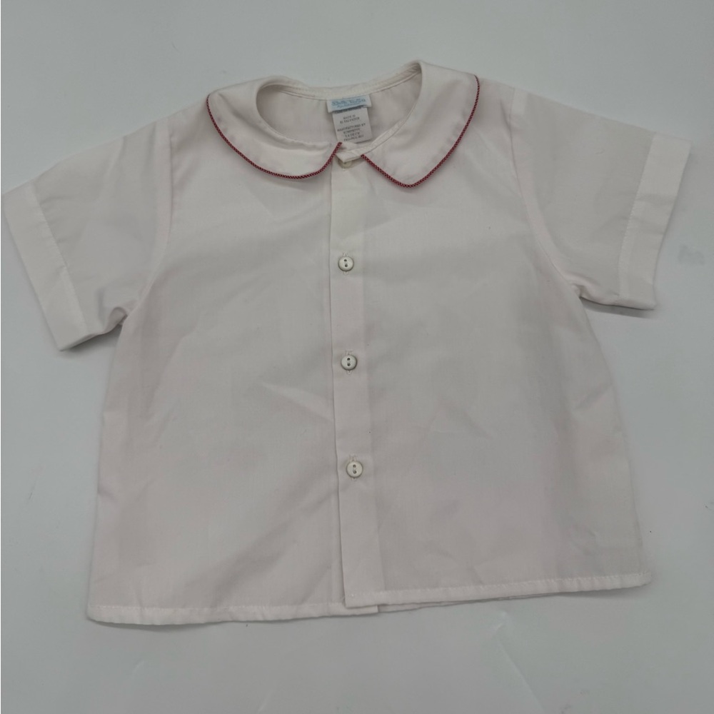 Betti Terrell Classic White Kids Shirt with Red Trim